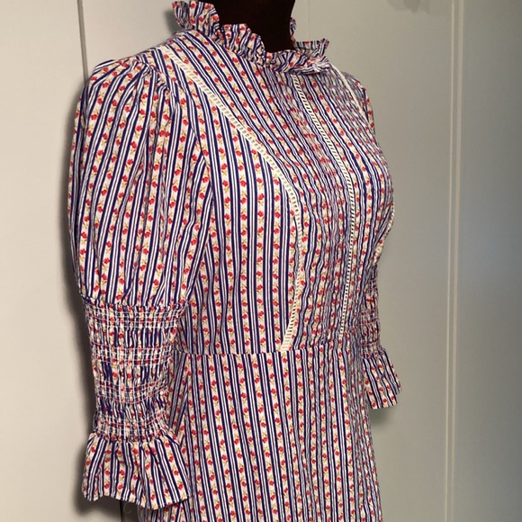 Laura Ashley + Urban Outfitters Maisy mock neck dress floral M - Picture 2 of 16